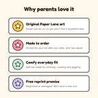 Why parents love Paper Lane: original art, made to order, comfy fit and a free reprint promise